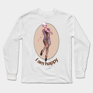 I Am Happy Elf fairy faerie dancing Long Sleeve T-Shirt